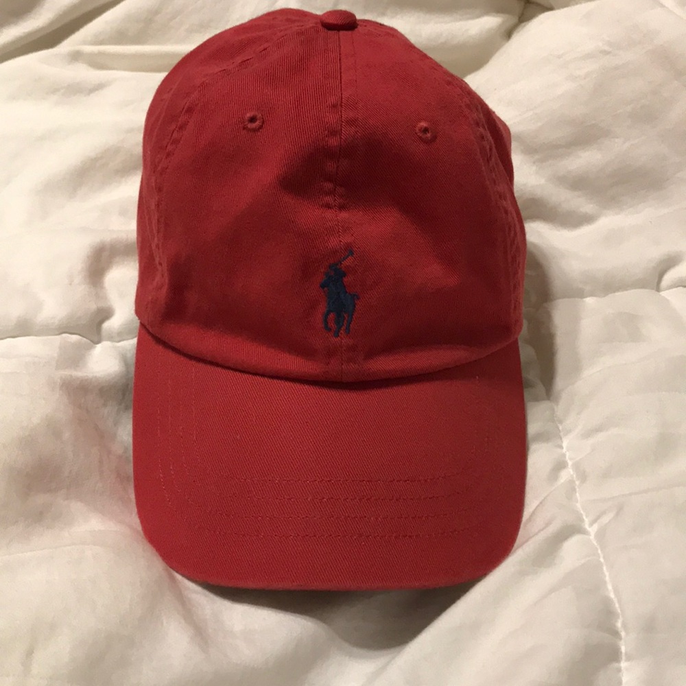 Red polo hat